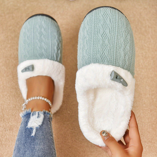 Plyšové vnútorné papuče s flísovou podšívkou pre teplo