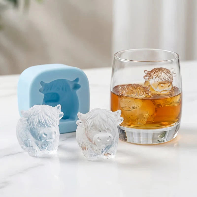 Tácka na ľad z kravského chovu Highland Cow