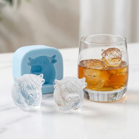 Tácka na ľad z kravského chovu Highland Cow