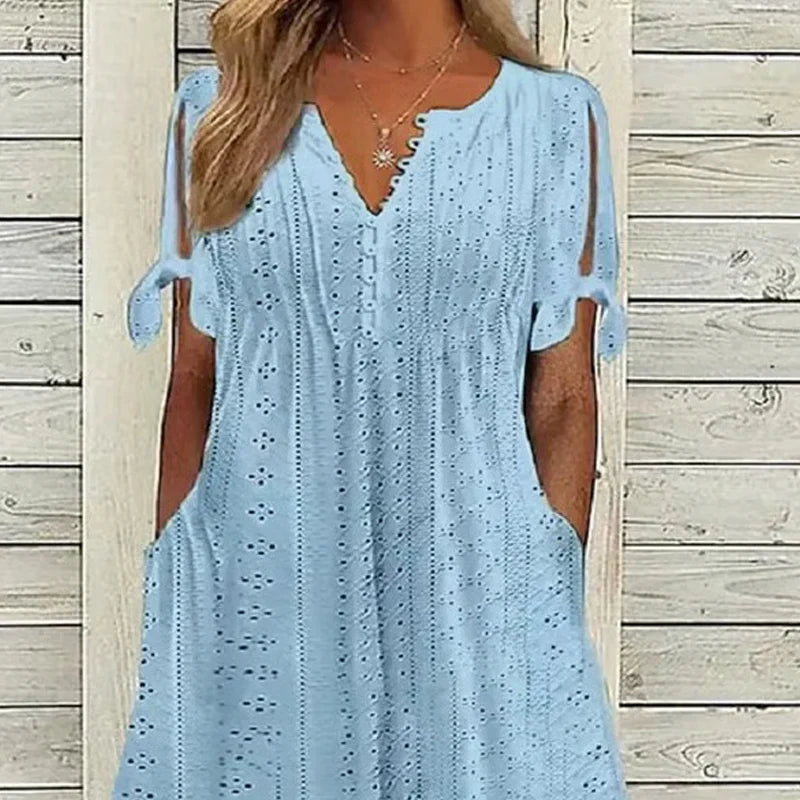 2026 🥰Elegantné dámske šaty s výstrihom do V