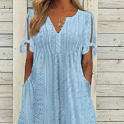2026 🥰Elegantné dámske šaty s výstrihom do V