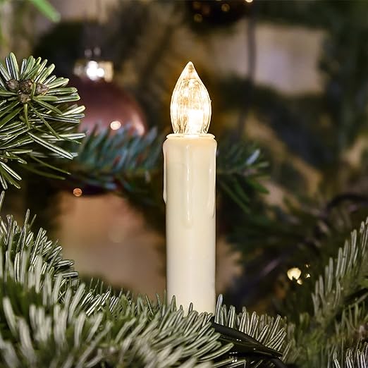 🎄Bezdrátové bezplamenné svíčky s dálkovým ovládáním a klipy