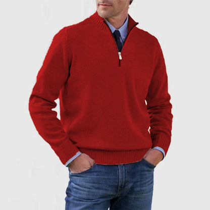 [M-4XL]Módní, teplý svetr na zip na podzim a zimu