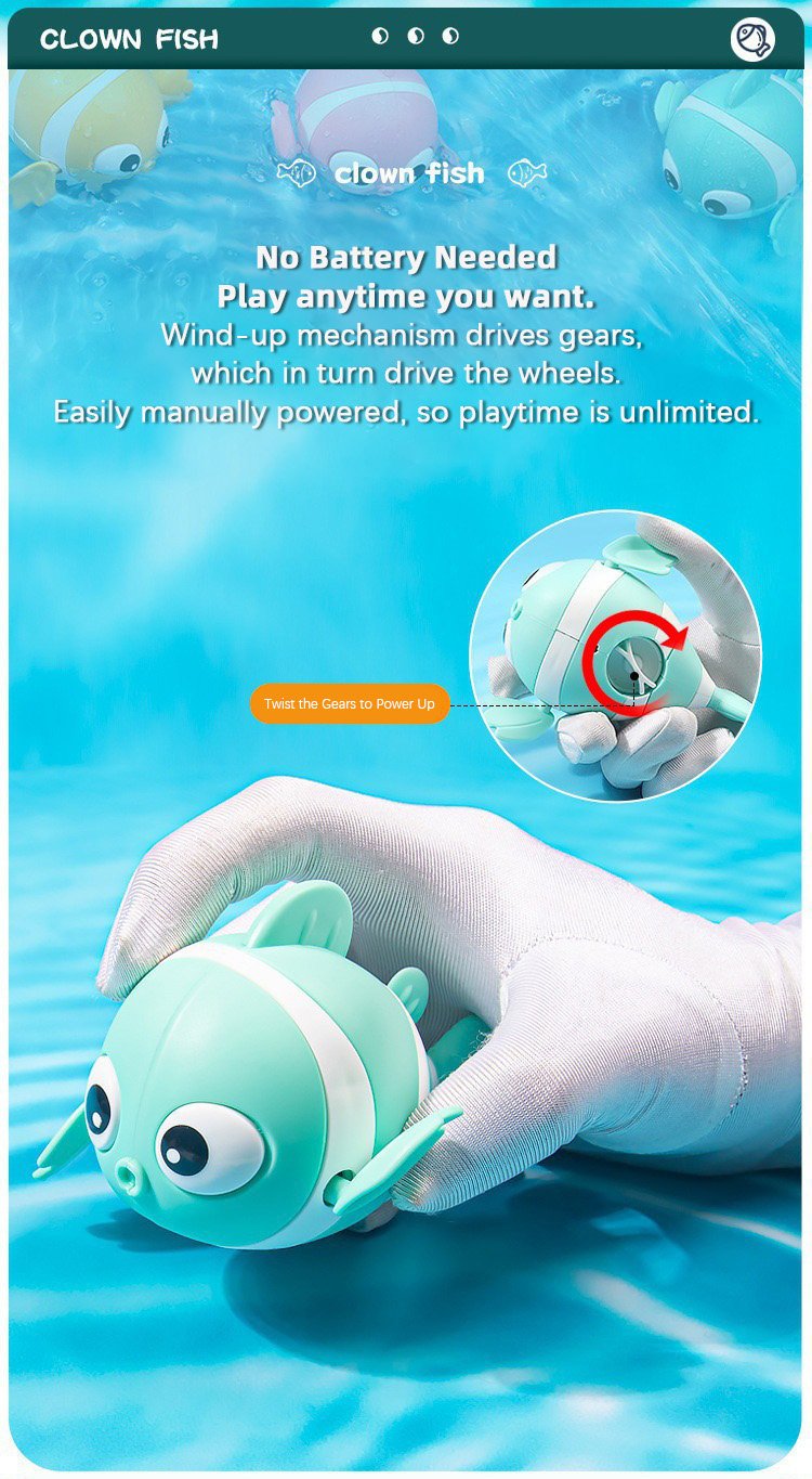 🐟Naťahovacia hračka do kúpeľa s klaunom