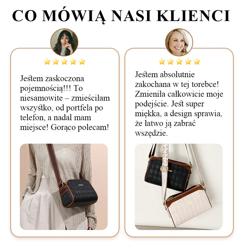 🔥 🔥 Dámská třívrstvá kabelka přes rameno s diamantovým vzorem