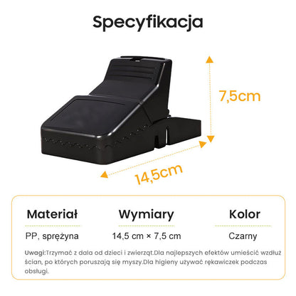 Opakovaně použitelná past na krysy s vysoce citlivým spoušťovým mechanismem