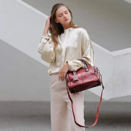 👜 Dámska klasická kožená taška s veľkou kapacitou