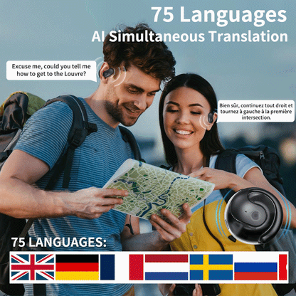 Bezdrôtové slúchadlá OWS Bluetooth 5.4 s AI prekladačom (pre iOS a Android)