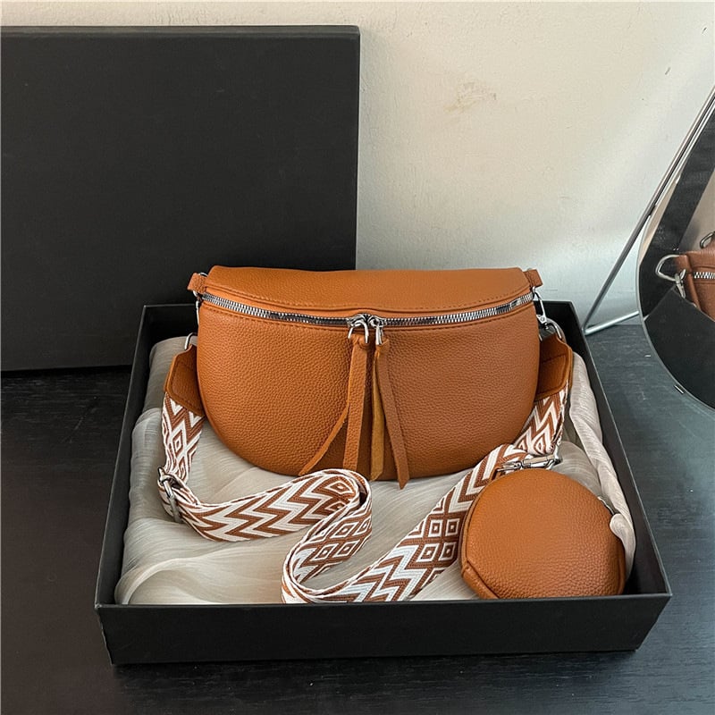 Ľahká a štýlová dámska crossbody kabelka