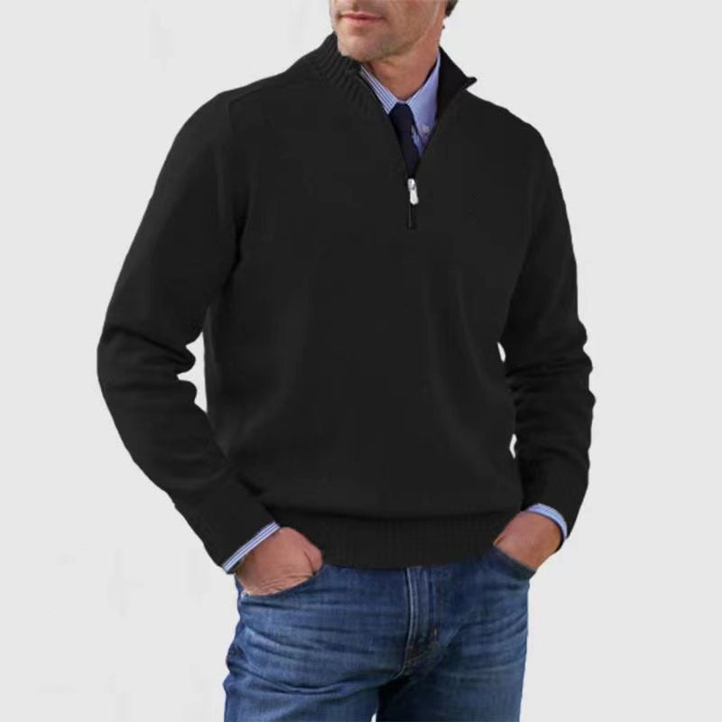 [M-4XL]Módní, teplý svetr na zip na podzim a zimu