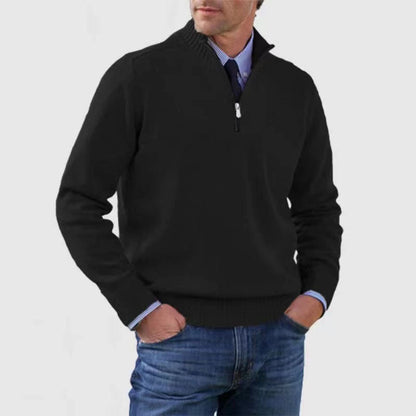 [M-4XL]Módní, teplý svetr na zip na podzim a zimu