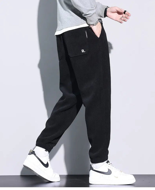 🍂🔥【50% SLEVA】🔥【M-5XL】🖤Nové zimní kalhoty pro muže, plus samet a hrubý manšestr, teplé a ležérní pánské kalhoty