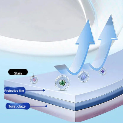 Čistič toaliet s 99 % antibakteriálnymi vlastnosťami odstraňuje žlté škvrny a zanecháva vašu misu žiarivo bielu už po jednom streknutí a jednom spláchnutí.