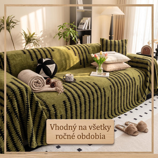 🛋️ Mäkký plyšový poťah na pohovku – protišmykový, prateľný, pre všetky ročné obdobia