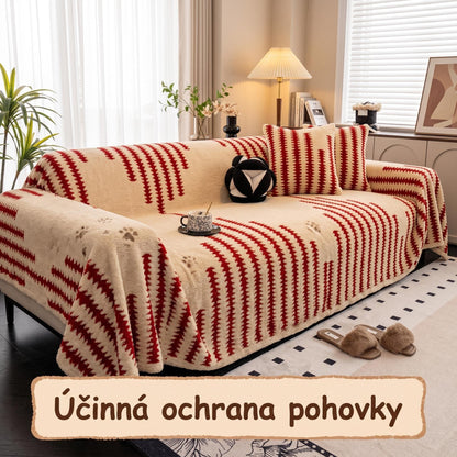🛋️ Mäkký plyšový poťah na pohovku – protišmykový, prateľný, pre všetky ročné obdobia