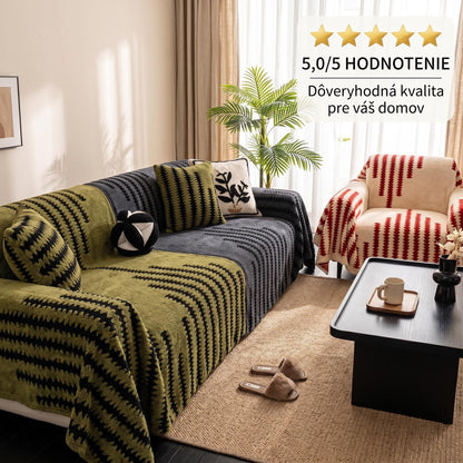 🛋️ Mäkký plyšový poťah na pohovku – protišmykový, prateľný, pre všetky ročné obdobia