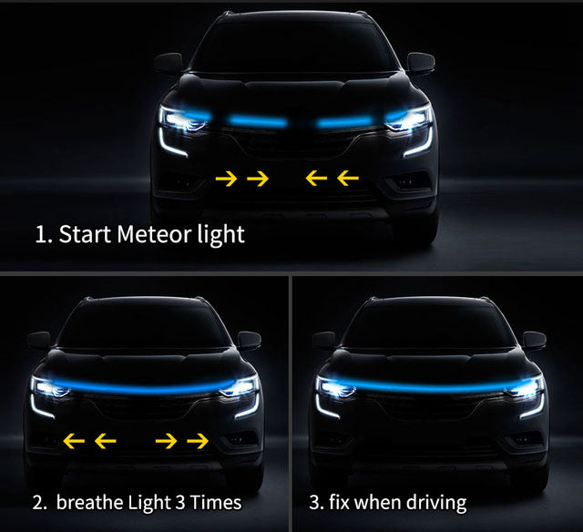 LED auto ultra jasné světelné vodicí pásky s okolním osvětlením
