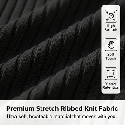 2026 Pánska košeľa s krátkymi rukávmi, rebrovým golierom a zipsom – priedušná a pohodlná