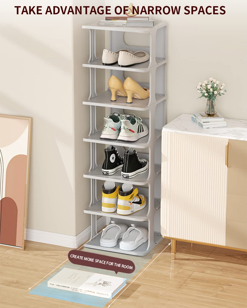 Odnímateľný a praktický viacvrstvový stojan na topánky