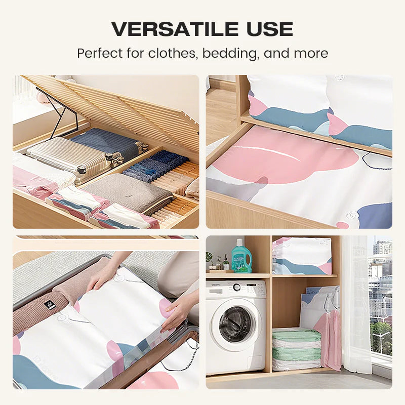 🧳Vákuové vrecia bez pumpy – ušetrite až 80% miesta  🛏️