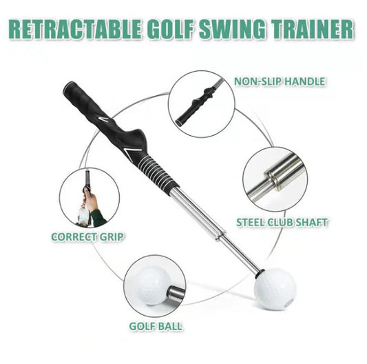 Teleskopický putter, zasúvací nástroj na tréning golfového švihu