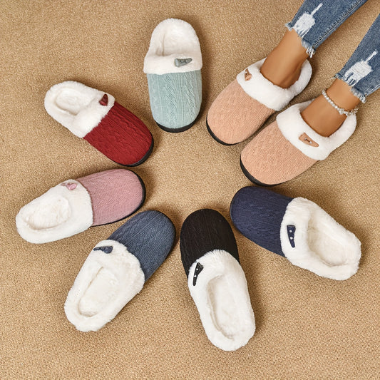 Plyšové vnútorné papuče s flísovou podšívkou pre teplo