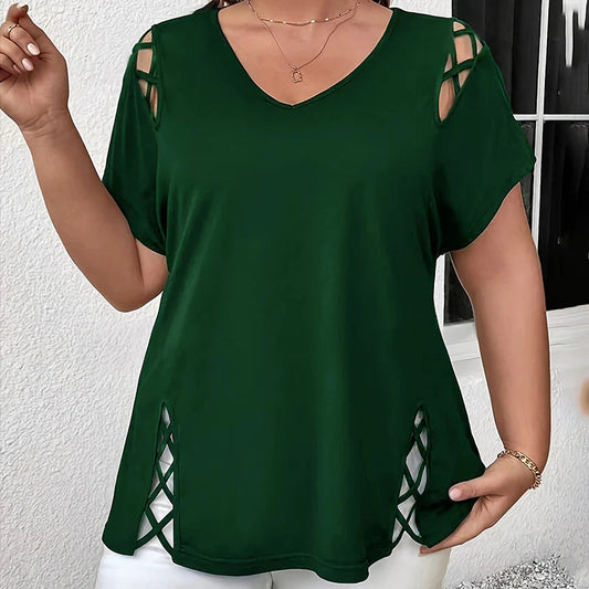 2026 Dámska blúzka s výstrihom do V