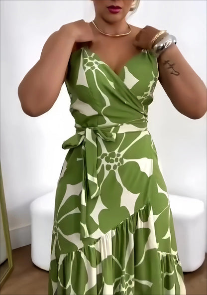 👗Dámske ležérne letné tunikové šaty so zberaným strihom a potlačou