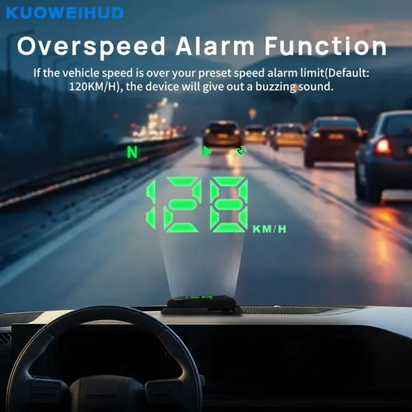 Digitálny rýchlomer s head-up displejom pre autá – HUD pre osobné autá, nákladné autá a motocykle