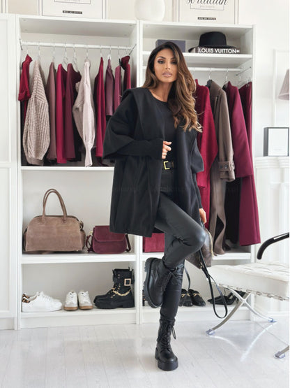 Elegantná dámska bunda s kapucňou