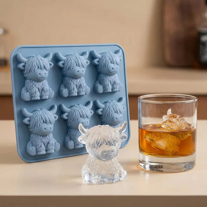Tácka na ľad z kravského chovu Highland Cow