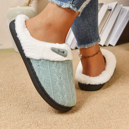 Plyšové vnútorné papuče s flísovou podšívkou pre teplo