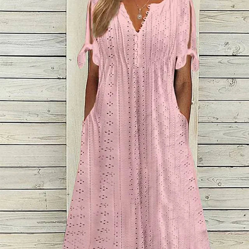 2026 🥰Elegantné dámske šaty s výstrihom do V