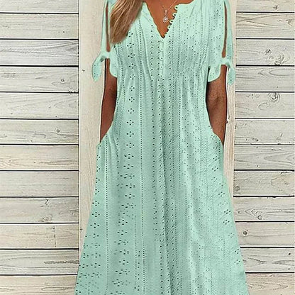 2026 🥰Elegantné dámske šaty s výstrihom do V