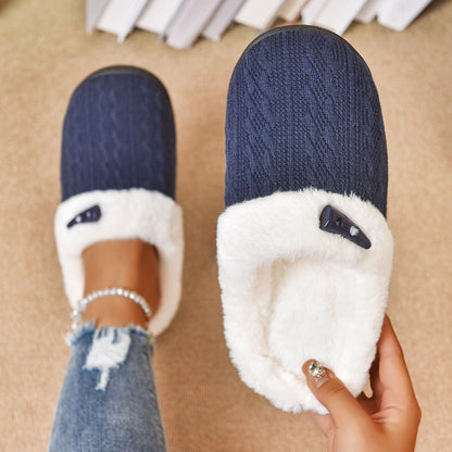 Plyšové vnútorné papuče s flísovou podšívkou pre teplo