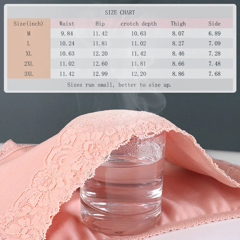 Bavlnené krajkové nohavičky s vysokým pásom pre ženy – mäkké, priedušné, tvarujúce a plne kryjúce