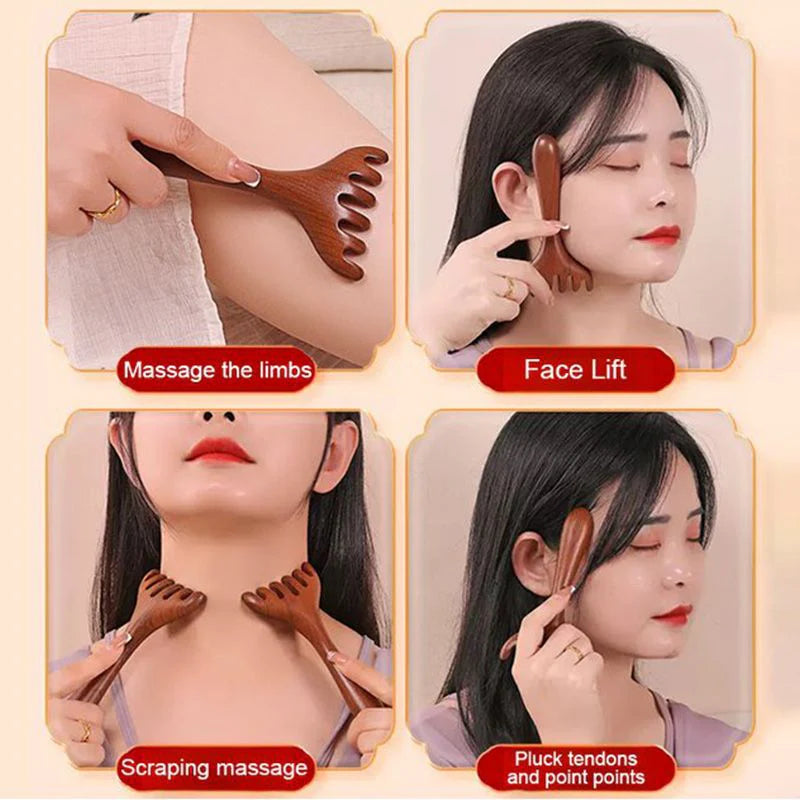 👩Šesťlupový energetický masážny hrebeň