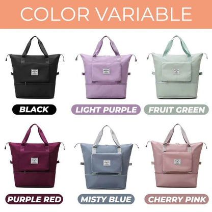 Cestovná taška s vysokou kapacitou a dvojitými vrstvami pre oddelenie mokrých vecí