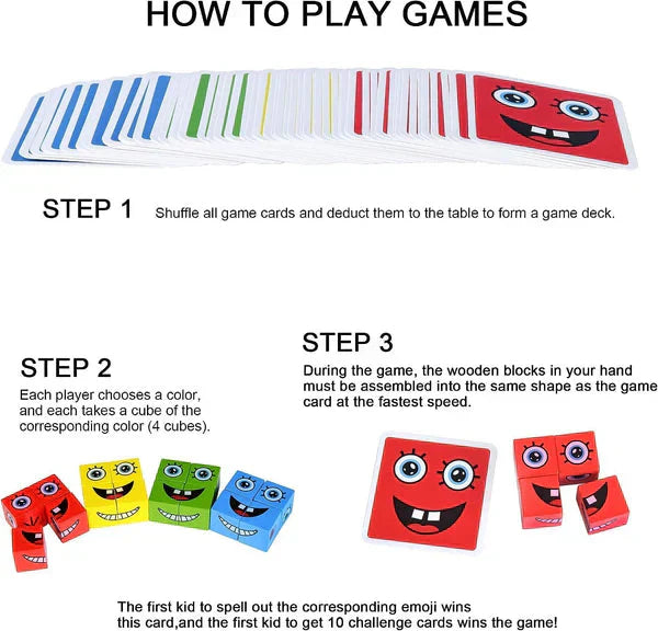 5D puzzle Vzdelávacia hra Faces Changing Family🧰