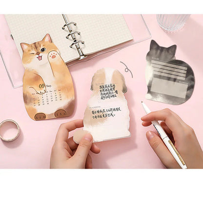 3D stolní kalendář na rok 2026 s kočkami a psy