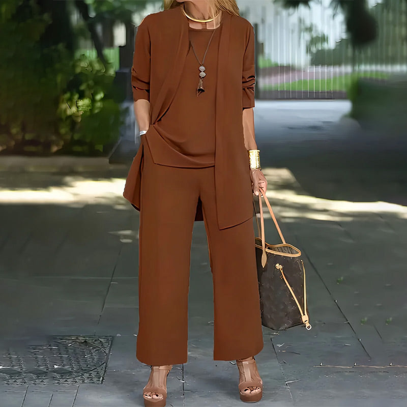 🧥Elegantní třídílná dámská souprava volného střihu🍂