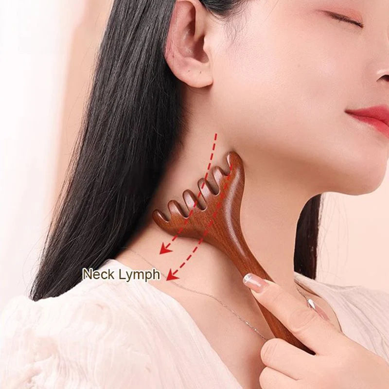 👩Šesťlupový energetický masážny hrebeň