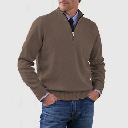 [M-4XL]Módní, teplý svetr na zip na podzim a zimu