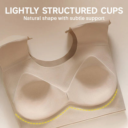 Jednodielna bezšvová podprsenka s integrovanými ramennými vypchávkami