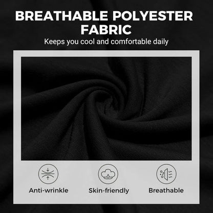 Pánske tričko s dlhým rukávom - priedušný polyester, zapínanie na gombíky, náprsné vrecko, pohodlný strih, ľahká údržba, každodenný štýl