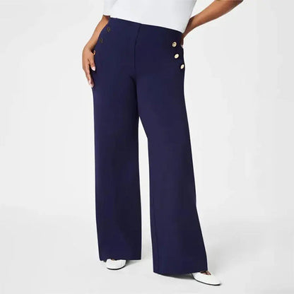 🔥 Dámské kalhoty Plus Size s vysokým nártem a širokými nohavicemi