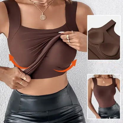 【🎁📿Ružový náhrdelník zdarma🎁】💖 (S-5XL) Tvarujúci top s integrovanou podprsenkou 💃