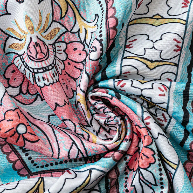 👗Női retro nyomtatás V-nyakú ujjatlan ruha